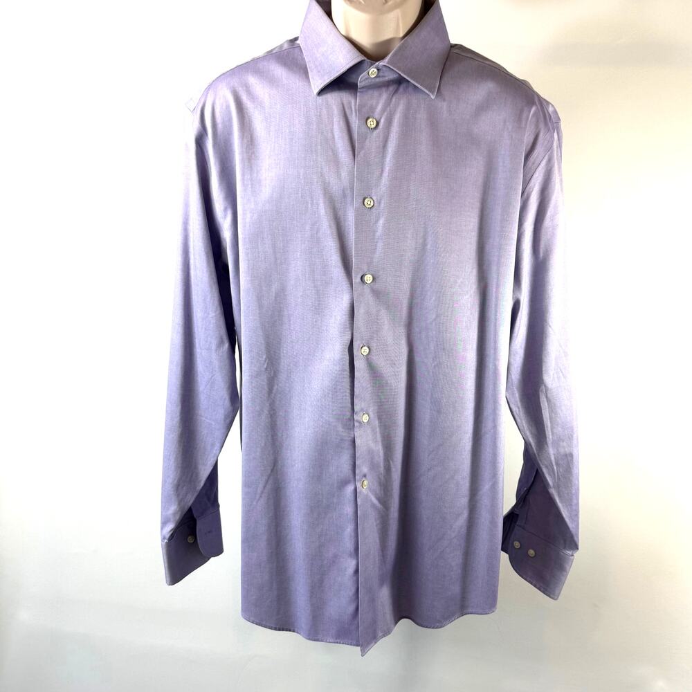 Black Saks Fifth Avenue Slim fit Non-Iron 100% Egyptian Cotton Lavender‎
